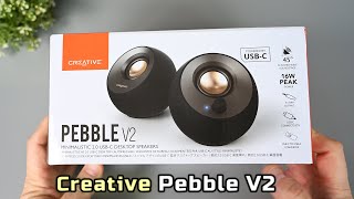 Creative Pebble V2 Review  Desktop Speakers with USBC [upl. by Ycat]