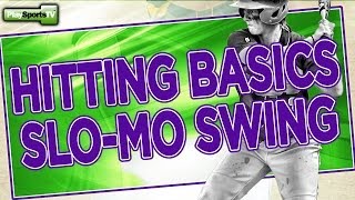 Softball Hitting Basics SloMo Swing [upl. by Ymereg]