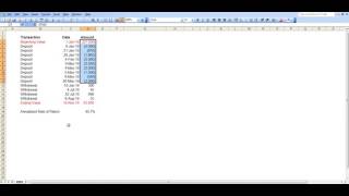 XIRR Annualized Return Formula on Excel [upl. by Gardel132]