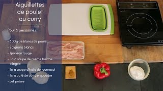 Recette  Aiguillettes de poulet au curry  ELLE Cuisine [upl. by Ahsillek]