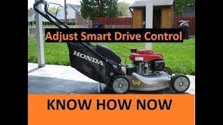 How to Adjust Honda Mower Smart Drive Cable [upl. by Schaab]