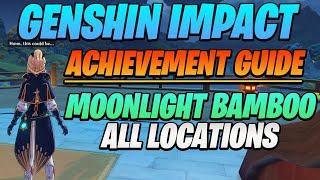 Genshin Impact  Easy Spring White horse and moonlight achievement book locations [upl. by Columba692]