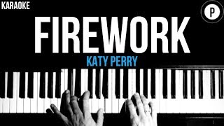 Katy Perry  Firework Karaoke SLOWER Acoustic Piano Instrumental Cover Lyrics [upl. by Heathcote]