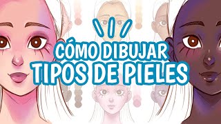 Cómo DIBUJAR distintos TIPOS DE PIELES Tutorial ✨ MILIKOEY [upl. by Ecniv725]