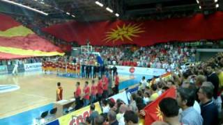 8000 MACEDONIANS SING NATIONAL ANTHEM MACEDONIA vs GREAT BRITAIN [upl. by Apurk779]