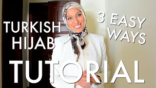 Beautiful Turkish Hijab Style 3 Ways Tutorial  Haute Hijab [upl. by Ecnar502]