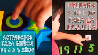 PREPÁRALO PARA LA ESCUELA  ACTIVIDADES PARA NIÑOS DE 4 A 5 AÑOS [upl. by Anawat159]