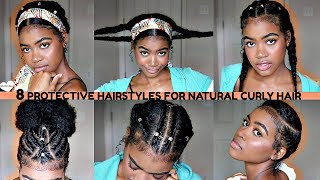 EASY FALLWINTER PROTECTIVE HAIRSTYLES FOR NATURAL CURLY HAIR 2018 [upl. by Nodyarg]