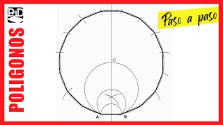 16 Lados  Hexadecágono partiendo de la medida del Lado Polígonos Regulares [upl. by Prochoras940]