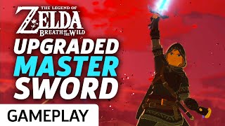 Zelda Breath Of The Wild  Upgraded Master Sword At Max Power Gameplay [upl. by Anihtyc918]