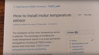 TSDZ2 OPENSOURCE FIRMWARE  INSTALLING TEMPERATURE SENSOR [upl. by Birdella557]