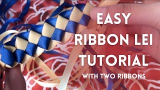 Ribbon Lei Tutorial with Two Ribbons 🎓 [upl. by Euginimod]