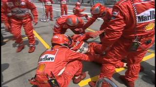 Michael Schumacher Pit Lane Incident Spanish GP 2000 [upl. by Ardnoek]