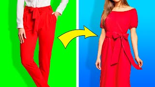 23 DIY CLOTHES HACKS FOR REALLY SMART GIRLS [upl. by Onavlis]