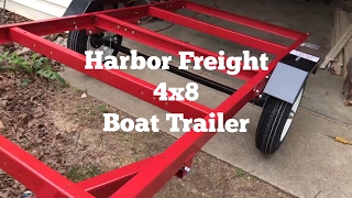 Harbor Freight 4 x 8 Trailer  Boat Trailer [upl. by Gebhardt]