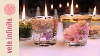 VELA ECOLÓGICA INFINITA de agua y aceite 🕯 [upl. by Imekawulo]