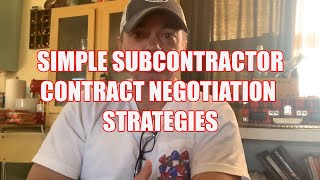 Subcontractor Contract Negotiations [upl. by Nidraj855]