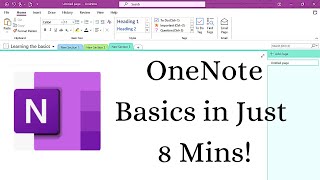 Learn OneNote Basics in Just 8 Minutes  OneNote 2016 Tutorial Part 1 in Hindi [upl. by Jephthah]