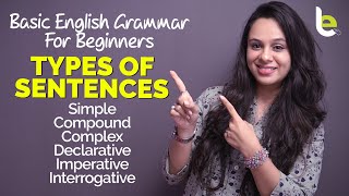 Types Of Sentences In English  Basic English Grammar Lesson For Beginners  English Through Hindi [upl. by Lyrpa]