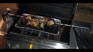 Rotisserie Chickens on Gas Grill Weber Genesis II [upl. by Loggia]