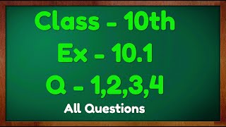 Class  10 Ex  101 Q1 2 3 and 4 Maths Cirlces NCERT CBSE [upl. by Nylkaj8]