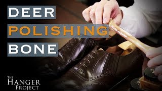 Deer Polishing Bone  How To Remove Creases From Cordovan Shoes [upl. by Raseta]