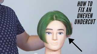 How to Fix an Uneven Undercut Haircut  TheSalonGuy [upl. by Leod808]