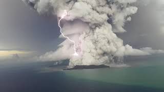 Hunga Volcano Eruption 14 January 2022 548PM Tonga Time [upl. by Quill]