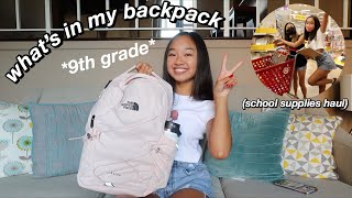 WHATS IN MY BACKPACK 2020 school supplies haul 9th grade  Nicole Laeno [upl. by Aelanna]