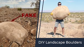 DIY Landscape Boulders  How to make fake rocks [upl. by Yanaton683]