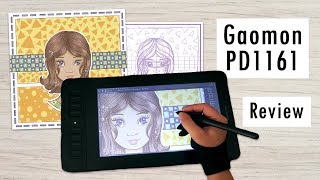 GAOMON PD1161 Graphic Tablet Pen Display Review and Demo A Compact Artist Drawing Monitor [upl. by Gustaf]