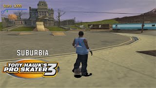 Tony Hawks Pro Skater 3 PS2  Suburbia  100 GOALS STATS AND DECKS [upl. by Annodas]