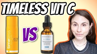 Timeless Skin Care Vitamin C serum vs Skinceuticals CE ferulic  Dr Dray [upl. by Irtimd353]