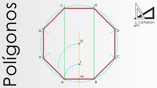 Octógono regular dado el lado paso a paso [upl. by Verne]