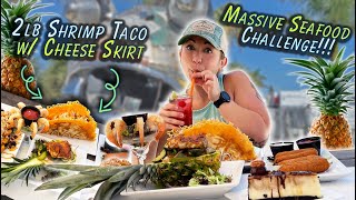 MASSIVE SEAFOOD CHALLENGE amp THE BIGGEST TACO IVE EVER SEEN [upl. by Xenia563]