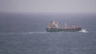 650 foot Ships crossing the Columbia River bar [upl. by Aliban]