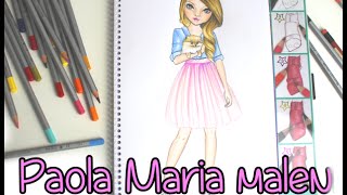 Topmodel Malbuch  How to draw  Paola Maria malen  Copics  Foxy Draws [upl. by Yrrol]