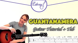 GUANTANAMERA Fingerstyle Guitar Tutorial  Cuban Song [upl. by Milla314]