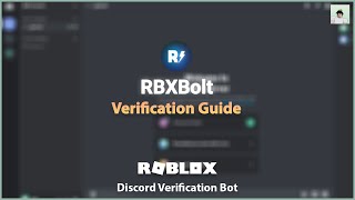 RBXBolt Verification Guide Step by Step  Roblox Discord Bot 2021 [upl. by Penrose]