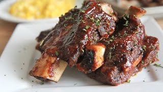 Oven Baked BBQ Beef Ribs Recipe [upl. by Normand]