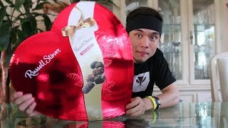 MASSIVE Box of Chocolates CHALLENGE for valentines day [upl. by Girard]