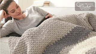 Crochet Hibernation Blanket Pattern  EASY  The Crochet Crowd [upl. by Oriaj790]