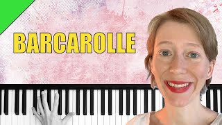 Barcarolle  Offenbach  Piano Tutorial [upl. by Deach]