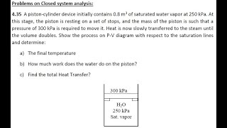 Thermodynamics Mech3001  Week 5  Problem 1 435 [upl. by Nesila508]