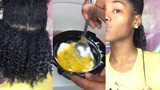 DIY Natural Hair Protein Treatment  Strength Moisture Growth [upl. by Anul385]