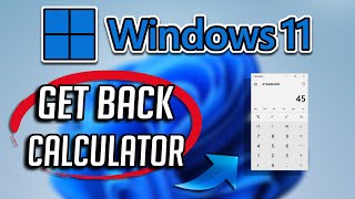 How to Get Back Missing Calculator on Windows 1110 [upl. by Va]