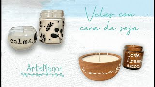 Como hacer velas con cera de soja [upl. by Kalle]