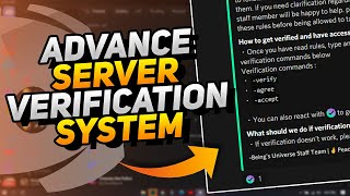 How To Make Advance Verification System In Discord Server 2021 [upl. by Claudio]