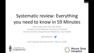 An Introduction to Systematic Review and Metaanalysis Everything you need to know in 59 minutes [upl. by Ahsyas724]