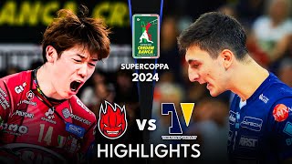 PERUGIA vs TRENTINO  Highlights  Supercoppa FINAL 2024 [upl. by Lana]